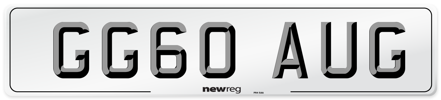 GG60 AUG Number Plate from New Reg